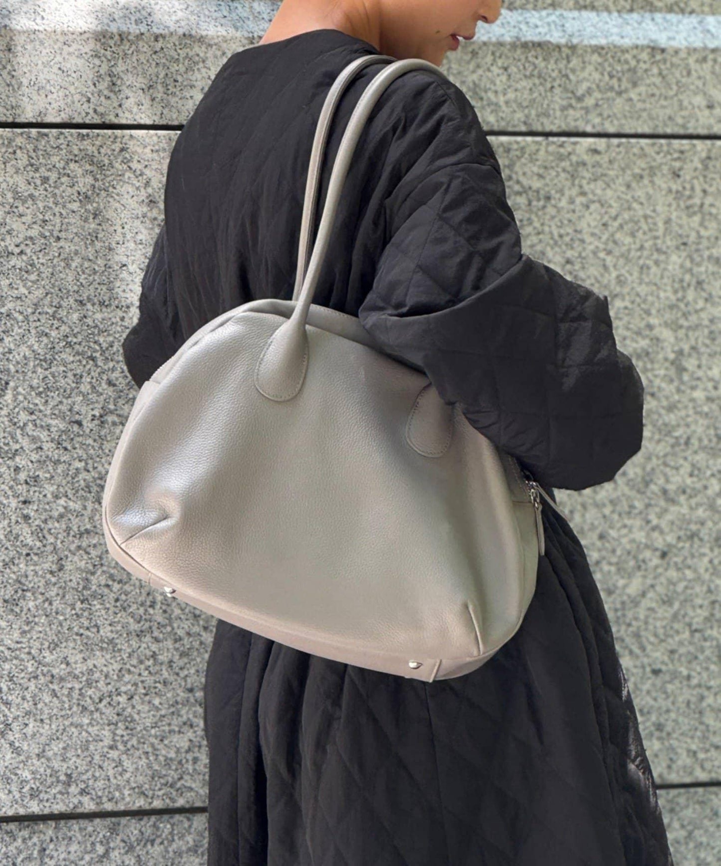 圓領中長款波士頓款襯衫