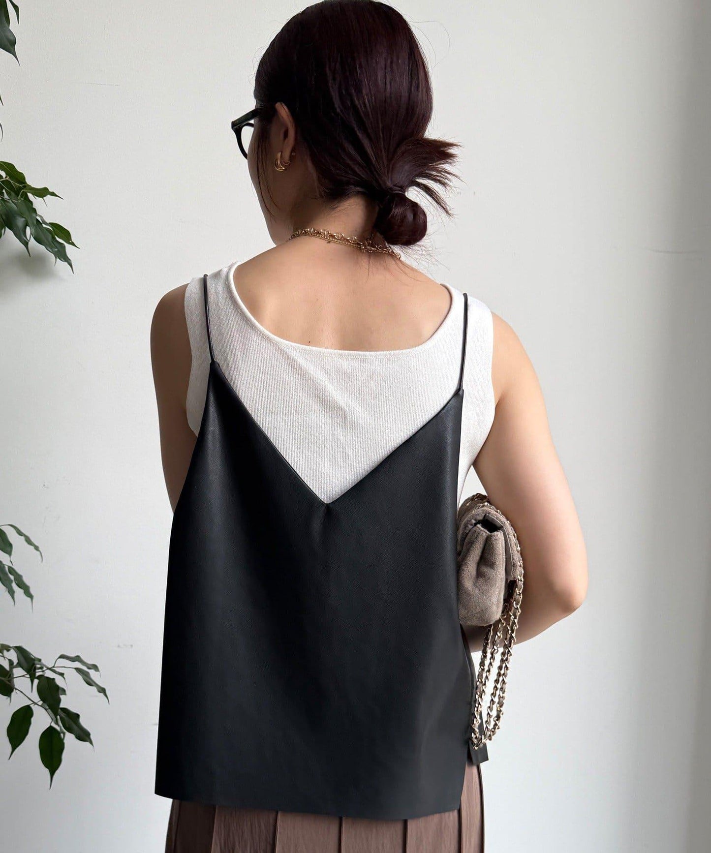 【限定】仿皮革背心