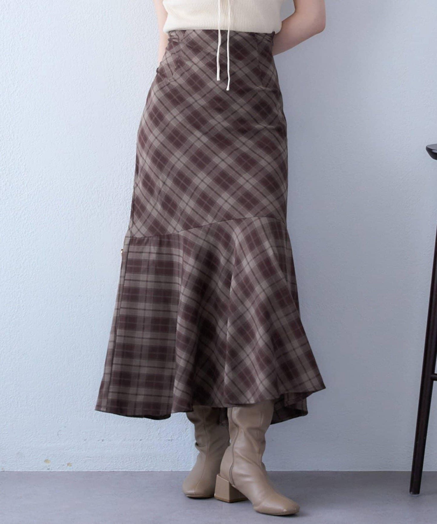 /【減肥5公斤視覺效果】後拉鍊美人魚裙