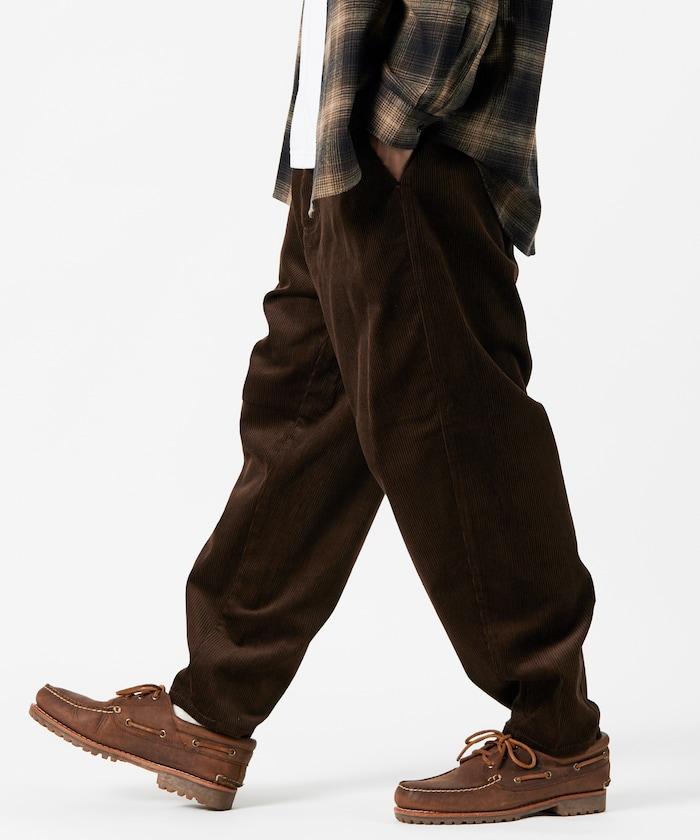 寬鬆版型 燈芯絨 弧形褲褲 / 錐形版型 【限定推出】