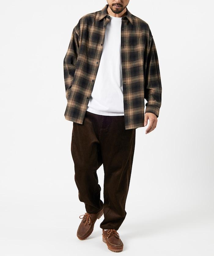 寬鬆版型 燈芯絨 弧形褲褲 / 錐形版型 【限定推出】