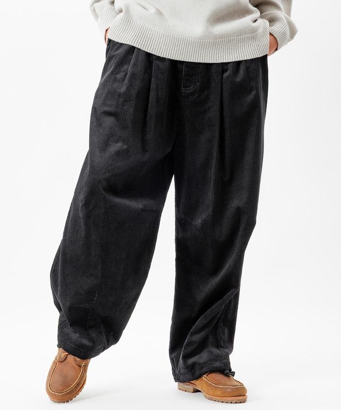 寬鬆版型 燈芯絨 軍事風馬戲團褲 / 雪地褲