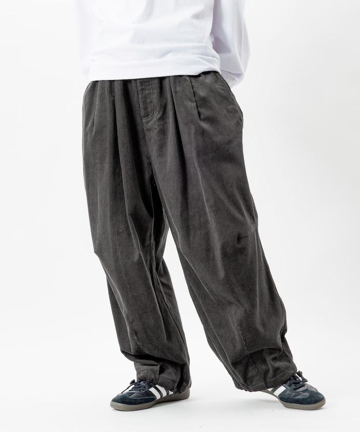 寬鬆版型 燈芯絨 軍事風馬戲團褲 / 雪地褲