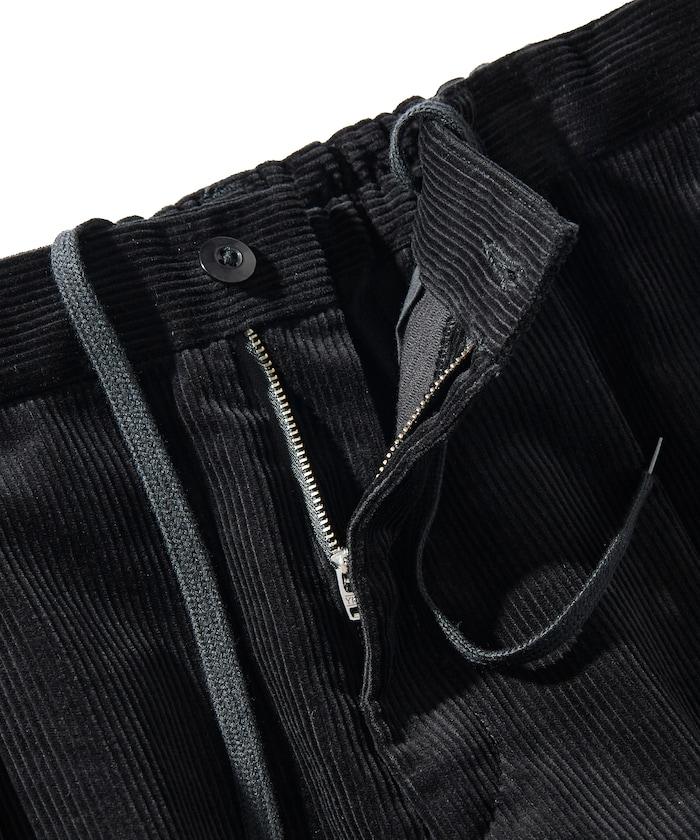 寬鬆版型 燈芯絨 折褶長褲