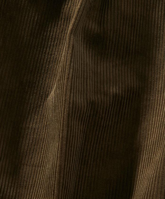 寬鬆版型 燈芯絨 折褶長褲