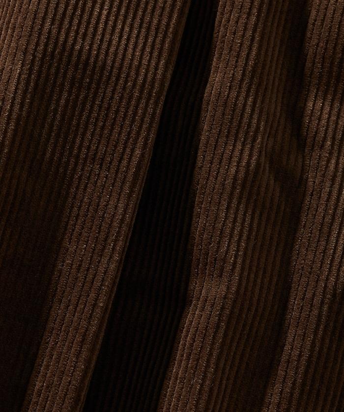 寬鬆版型 燈芯絨 折褶長褲