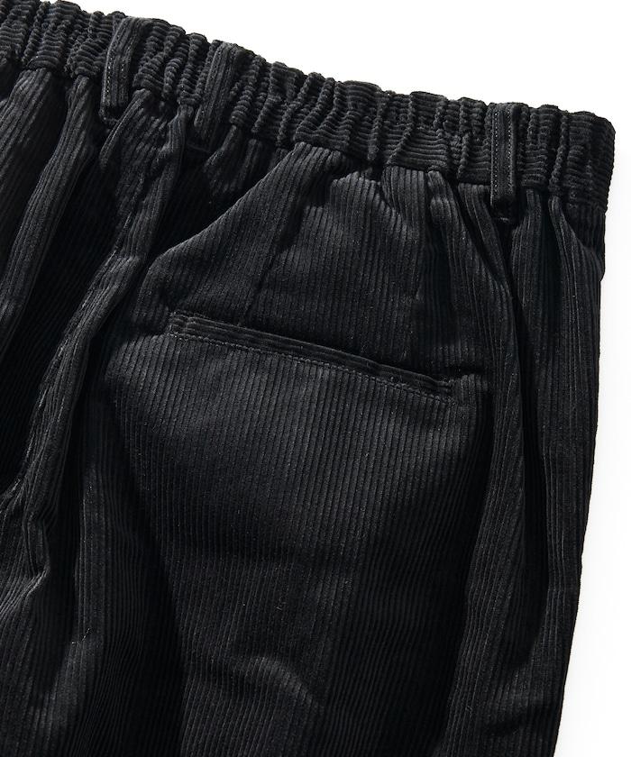 寬鬆版型 燈芯絨 折褶長褲