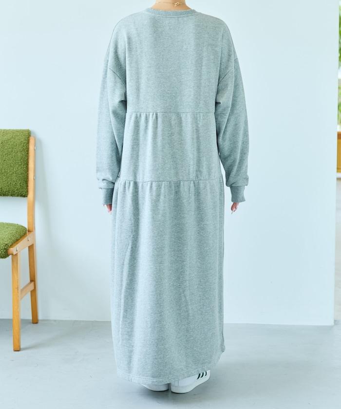 聯名 褶皺 拼接 連衣裙
