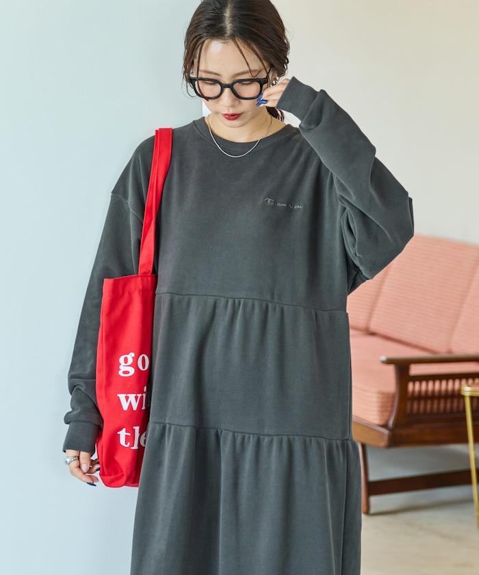 聯名 褶皺 拼接 連衣裙