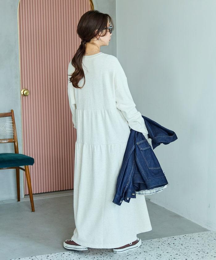 聯名 褶皺 拼接 連衣裙