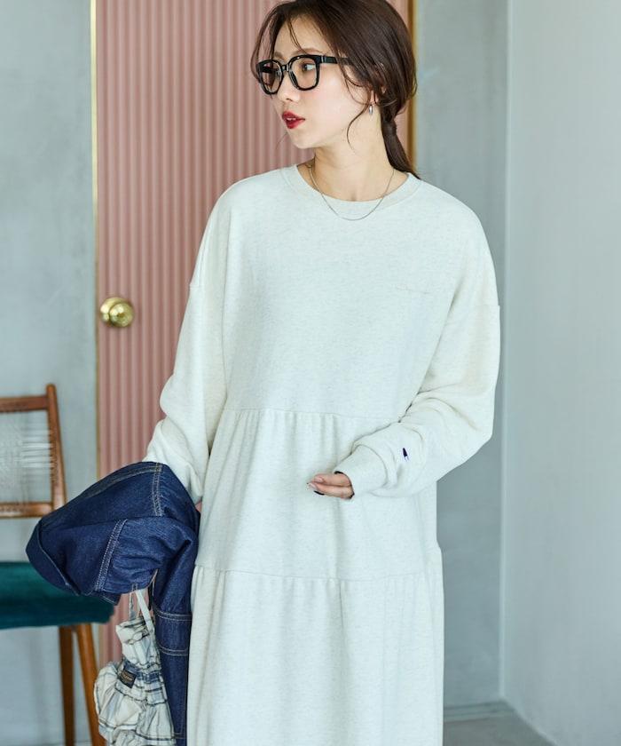 聯名 褶皺 拼接 連衣裙