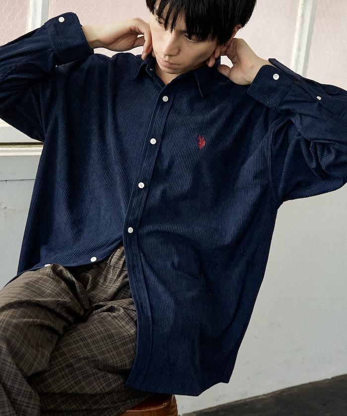 聯名一點刺繡燈芯絨襯衫