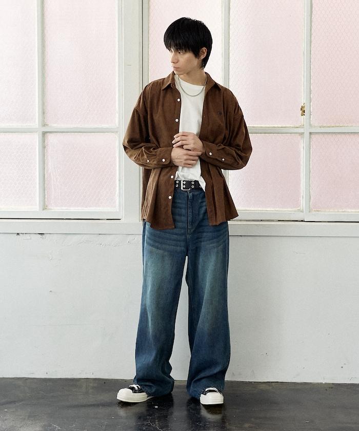 聯名一點刺繡燈芯絨襯衫