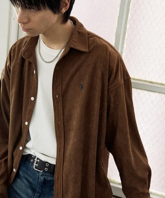 聯名一點刺繡燈芯絨襯衫