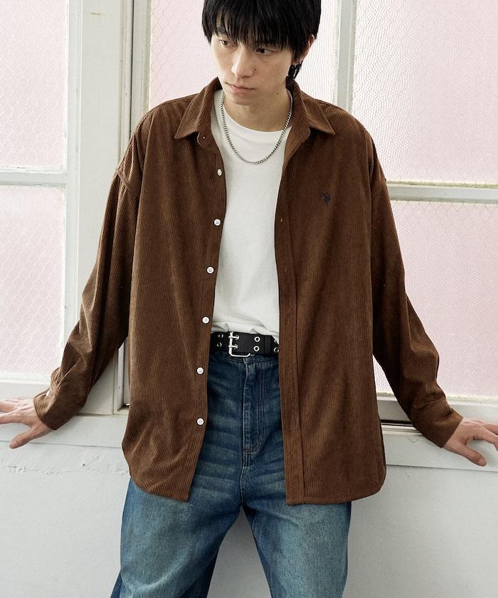 聯名一點刺繡燈芯絨襯衫