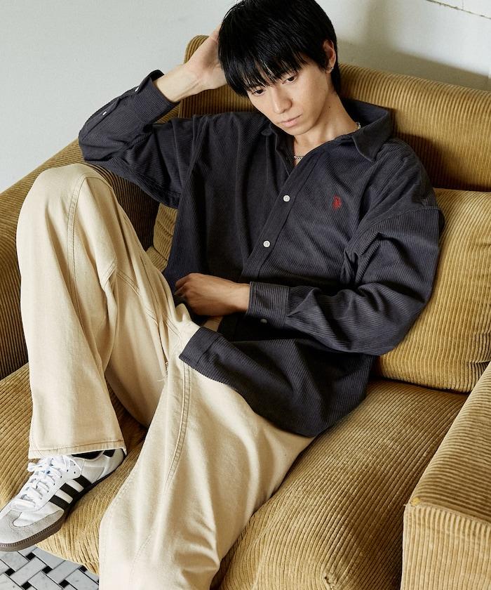 聯名一點刺繡燈芯絨襯衫