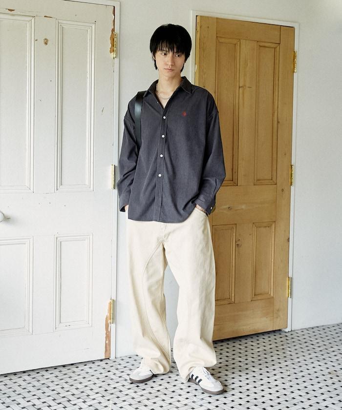 聯名一點刺繡燈芯絨襯衫