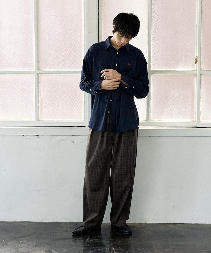 聯名一點刺繡燈芯絨襯衫