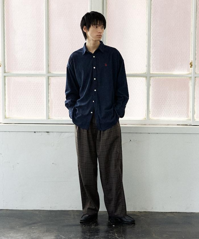 聯名一點刺繡燈芯絨襯衫