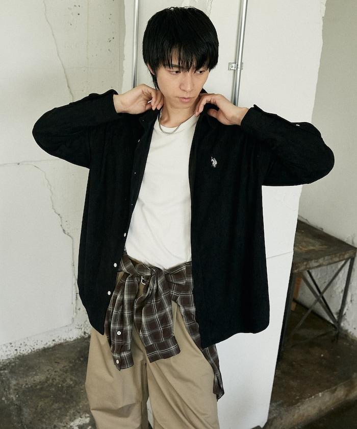 聯名一點刺繡燈芯絨襯衫