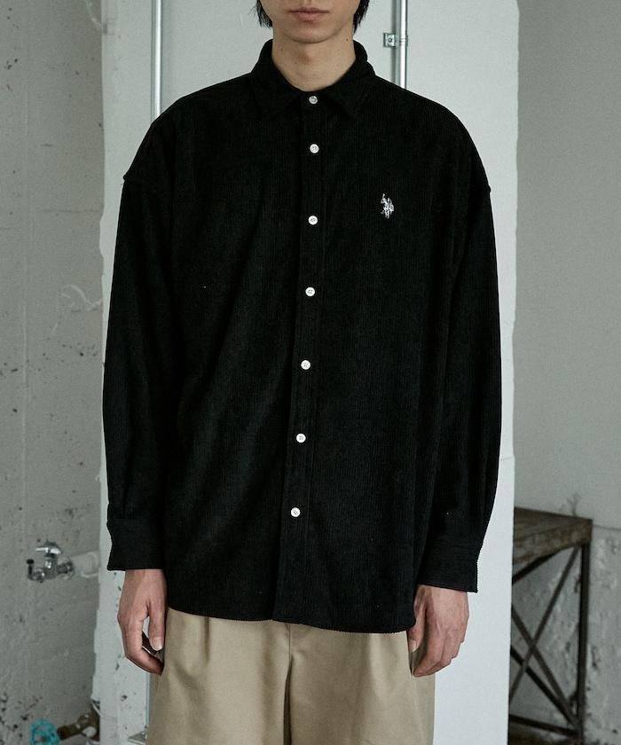 聯名一點刺繡燈芯絨襯衫