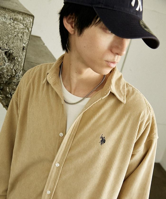 聯名一點刺繡燈芯絨襯衫