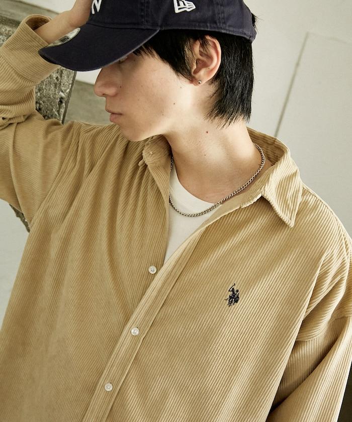 聯名一點刺繡燈芯絨襯衫