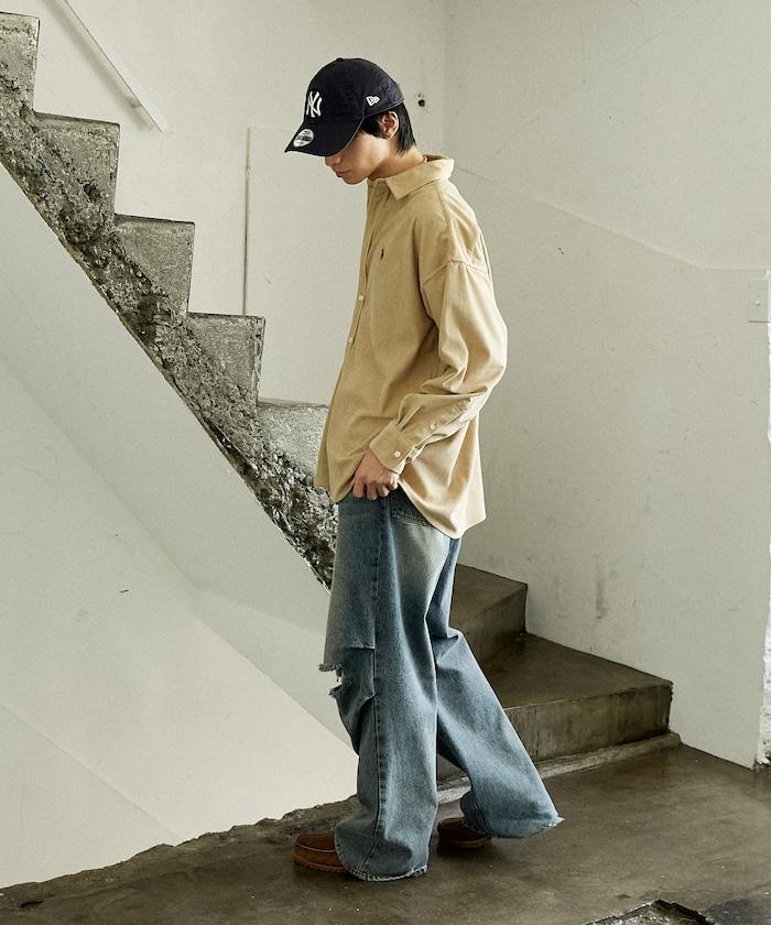 聯名一點刺繡燈芯絨襯衫