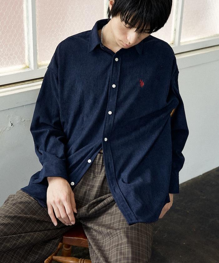 聯名一點刺繡燈芯絨襯衫