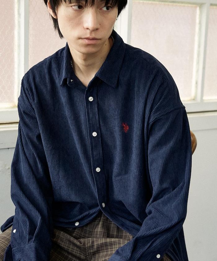 聯名一點刺繡燈芯絨襯衫