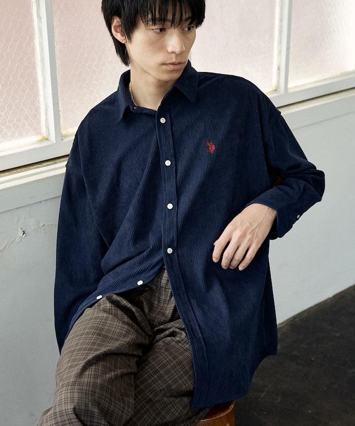 聯名一點刺繡燈芯絨襯衫