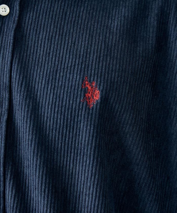 聯名一點刺繡燈芯絨襯衫