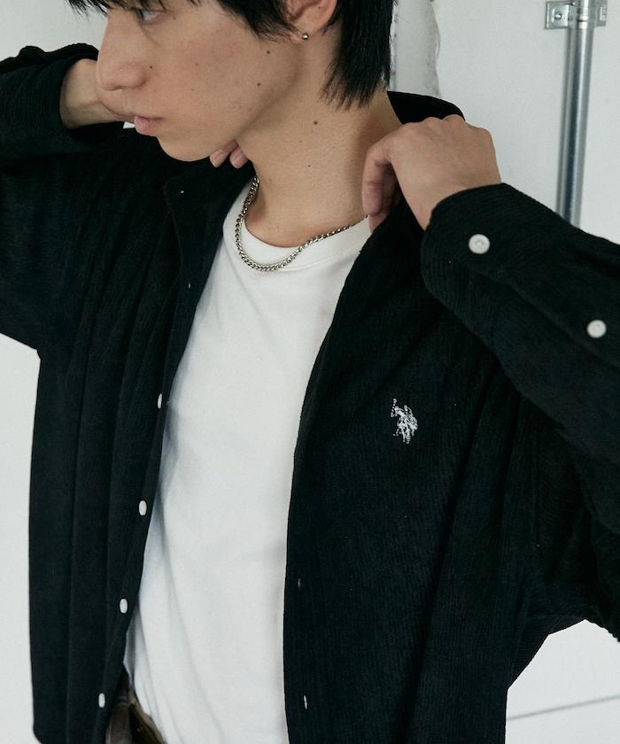 聯名一點刺繡燈芯絨襯衫