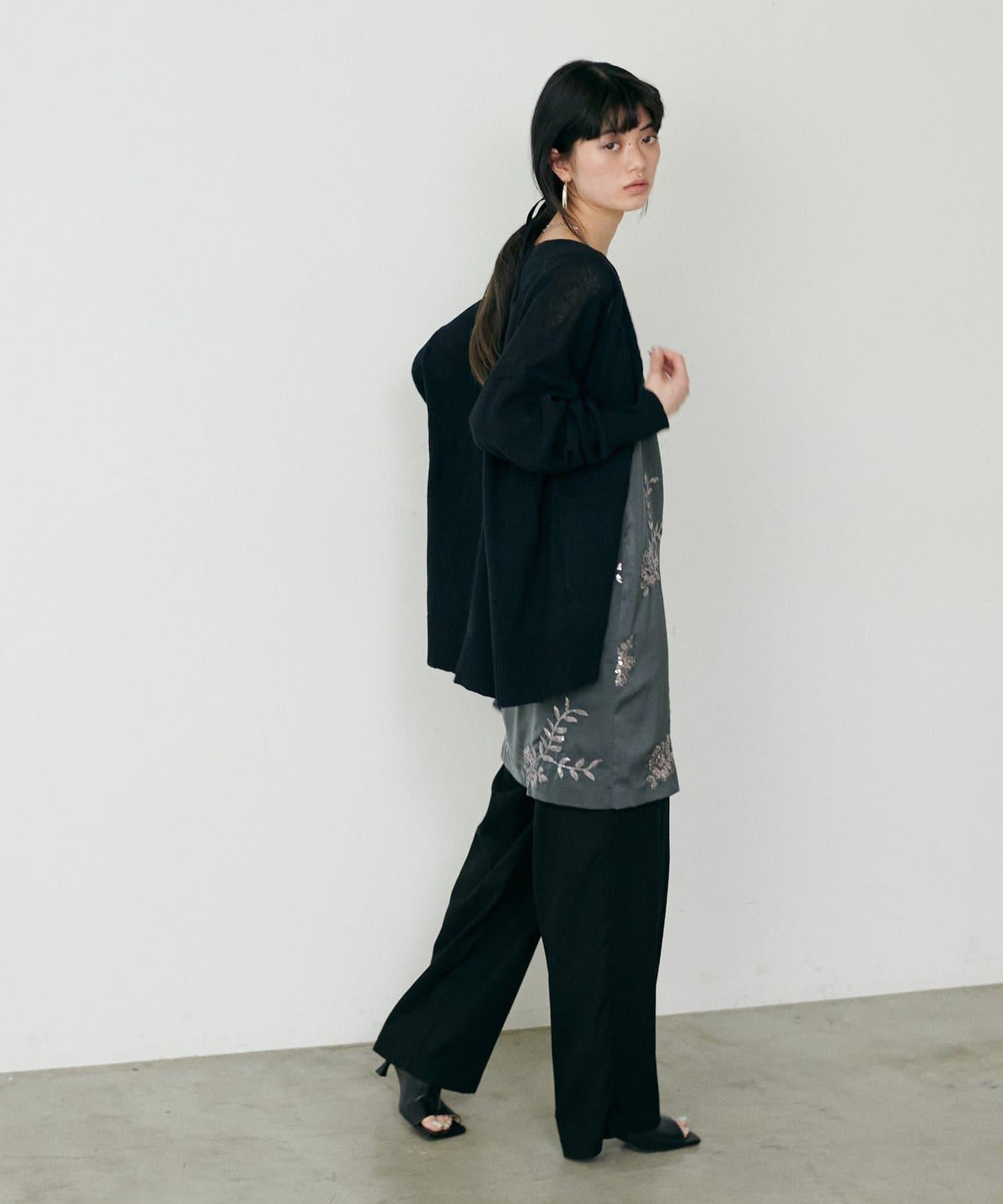 【限定】棉麻透薄針織開衫