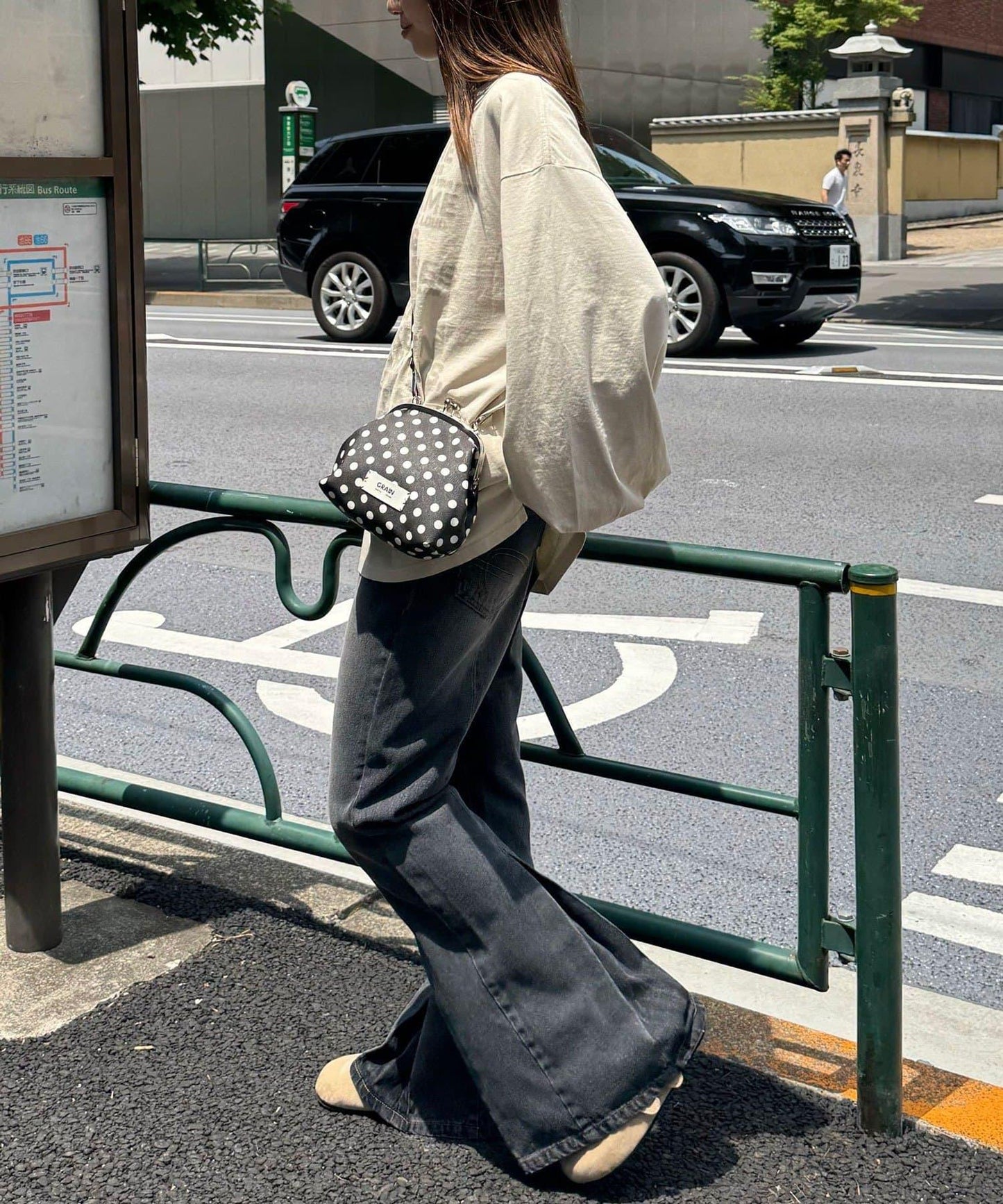氣球袖顏料標誌短袖T恤