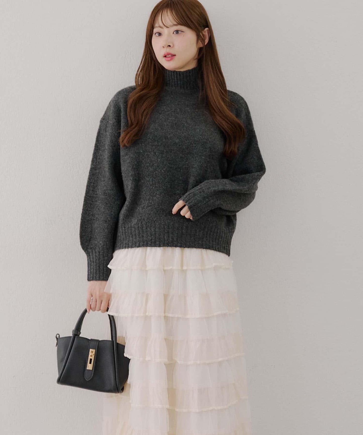 【優先】犛牛毛高領套頭毛衣