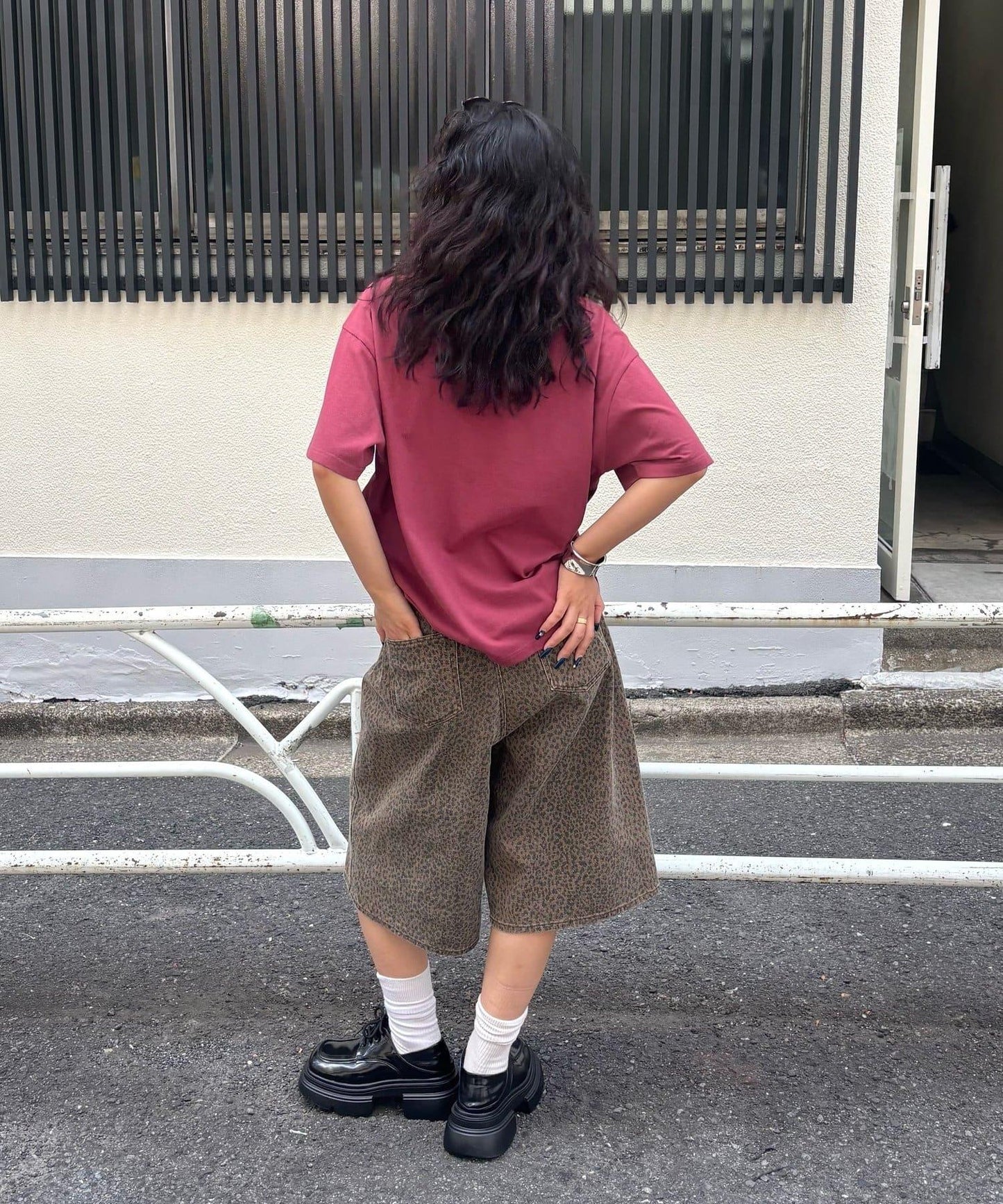 【AW】柄帆布半褲