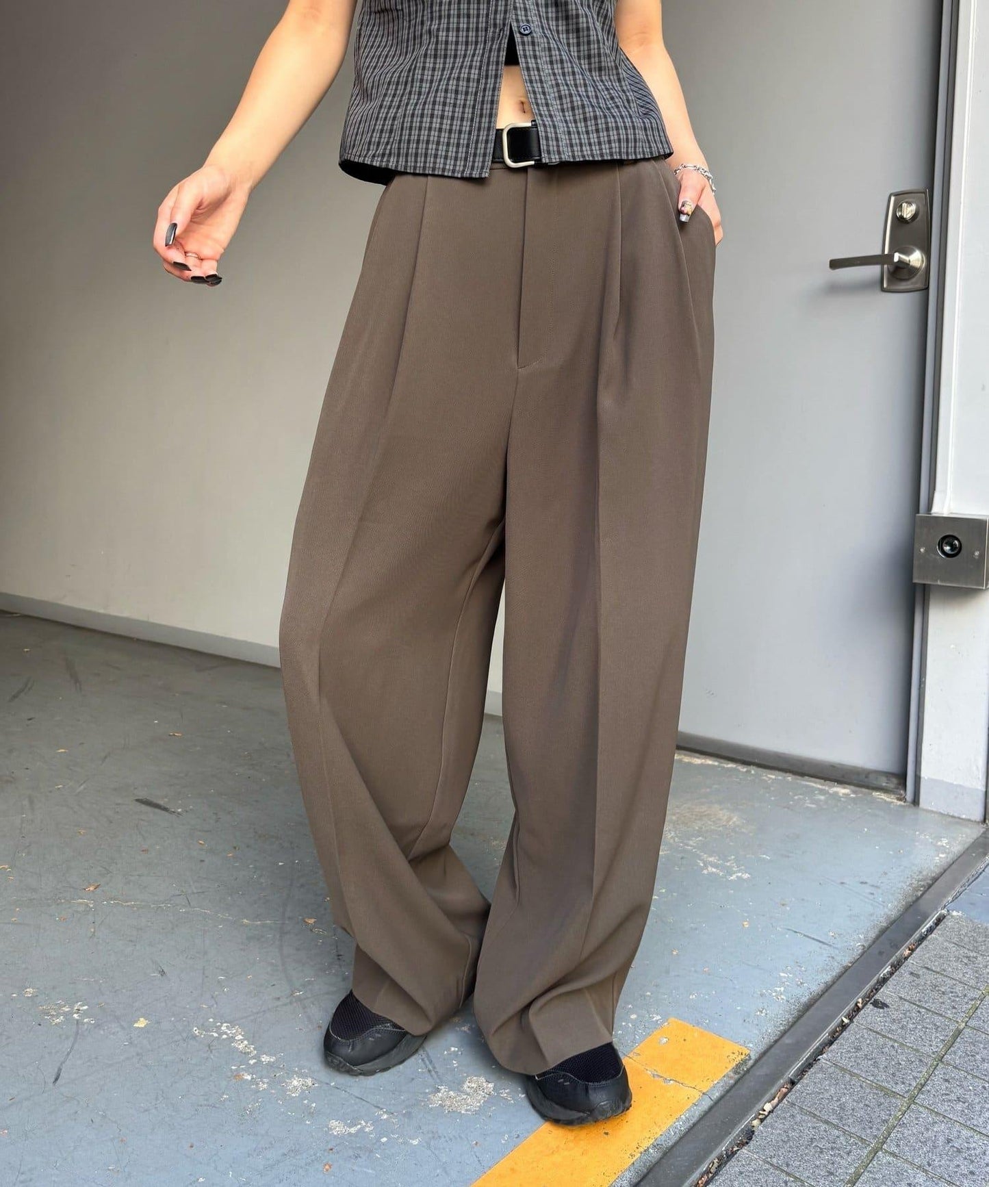 【AW】2褶皺西褲