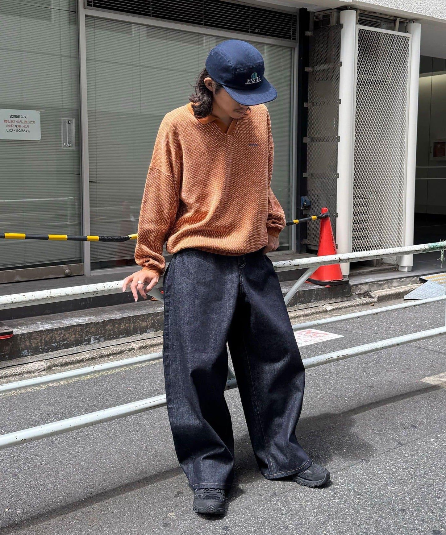 條紋長袖針織polo衫