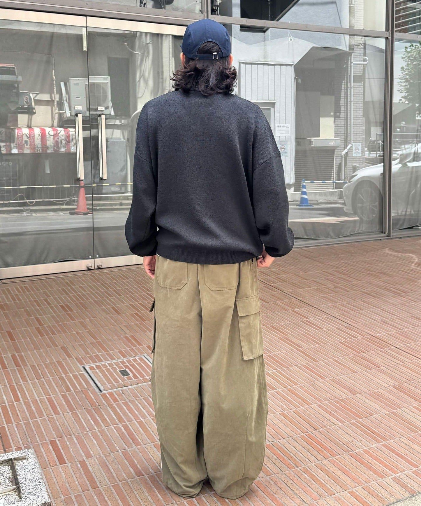 條紋長袖針織polo衫