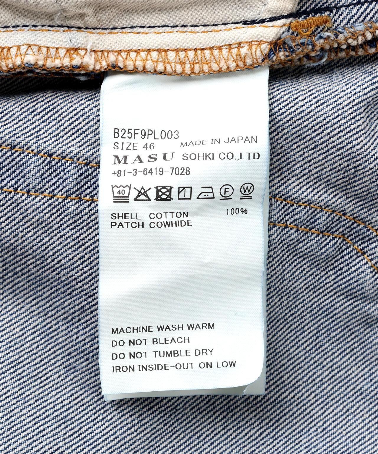 MASU/MB寬鬆牛仔褲 鑽石圖案 B25F9PL003