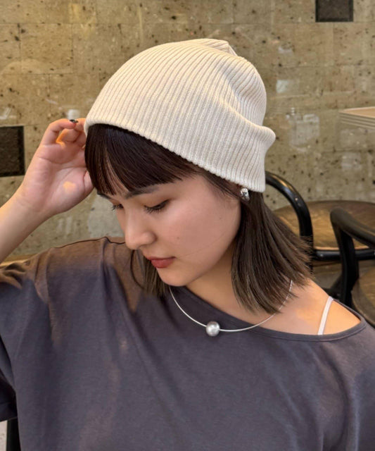 【平價】條紋針織小毛帽