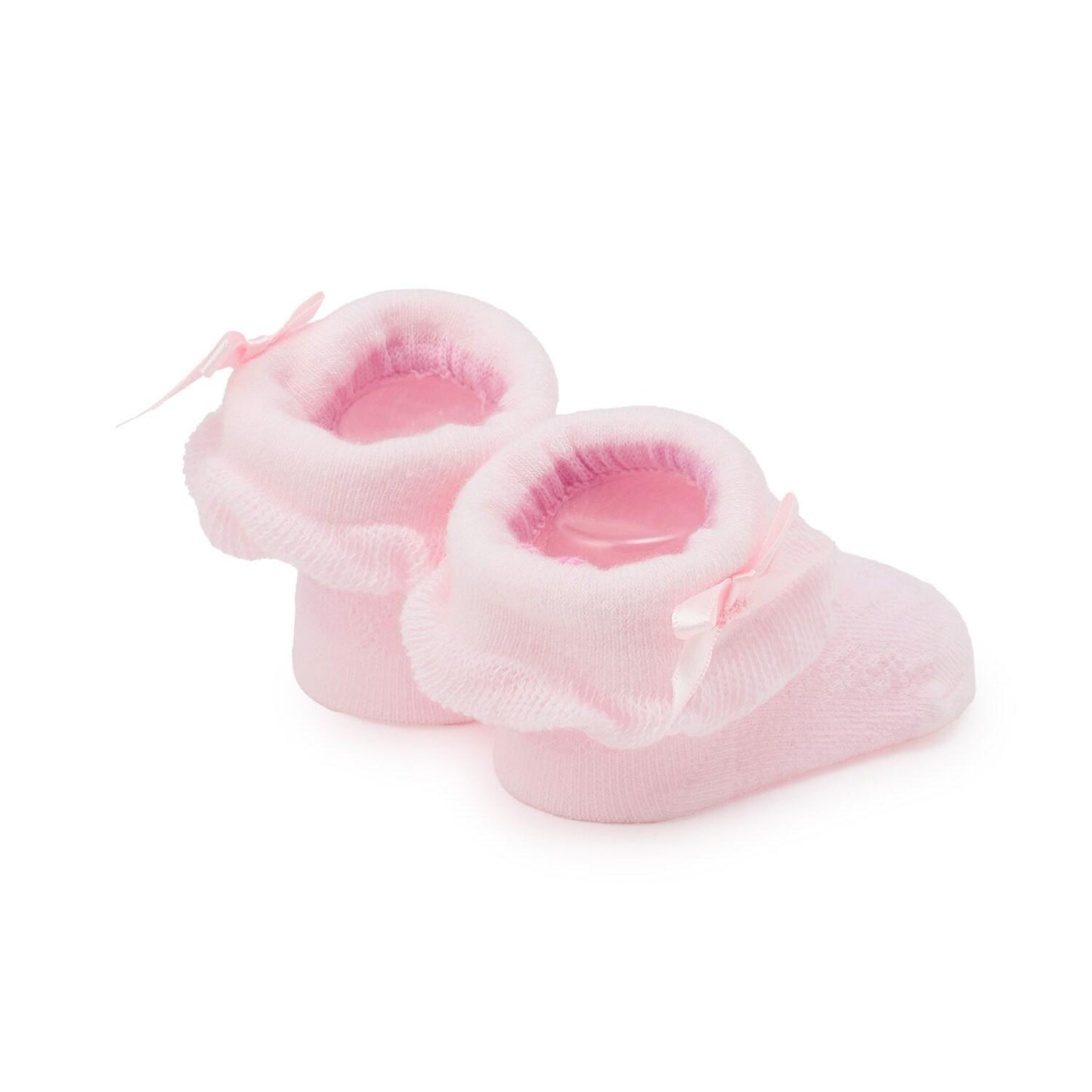 帶蝴蝶結翻邊嬰兒襪