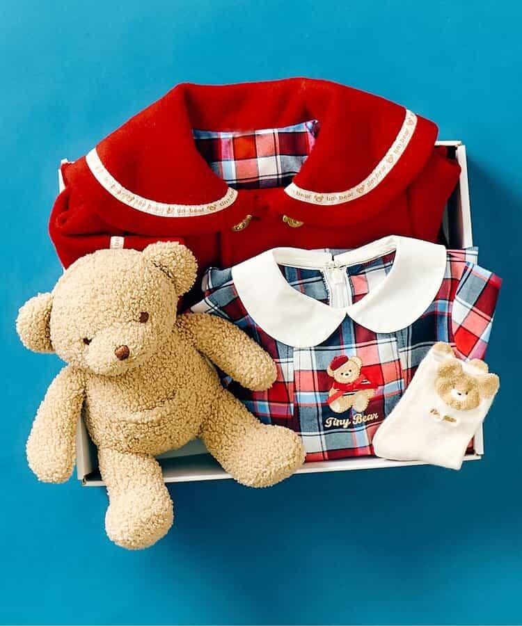 tiny bear 條紋與格子連衣裙