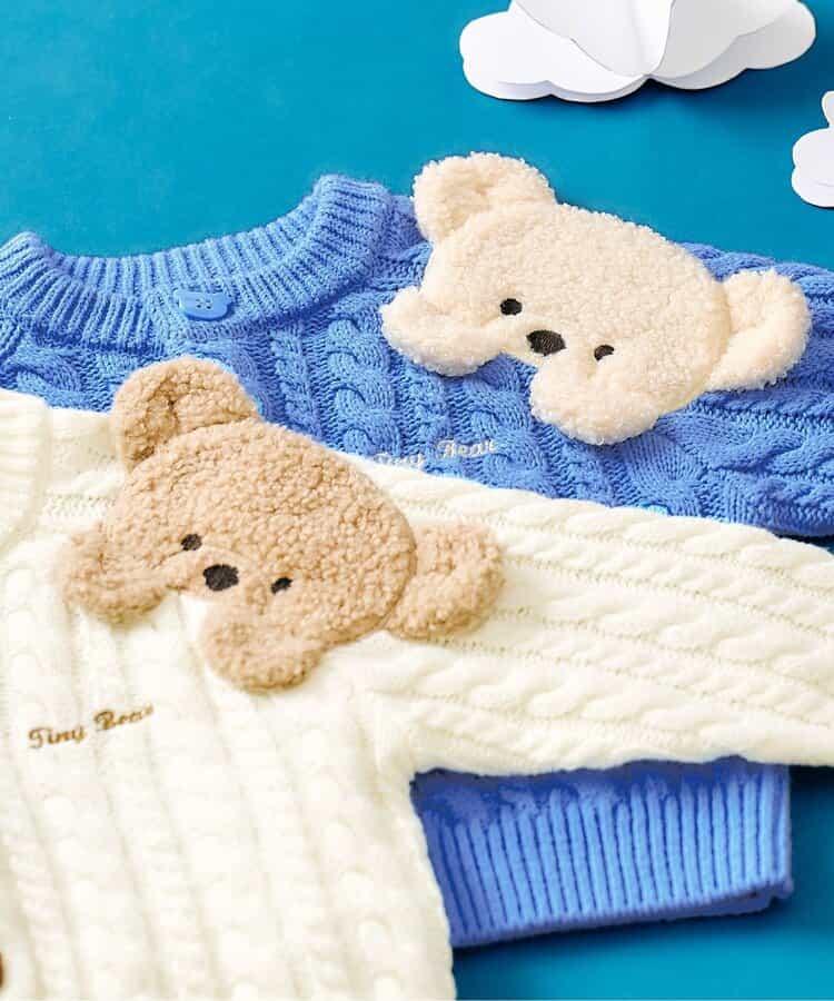 tiny bear圖案開衫