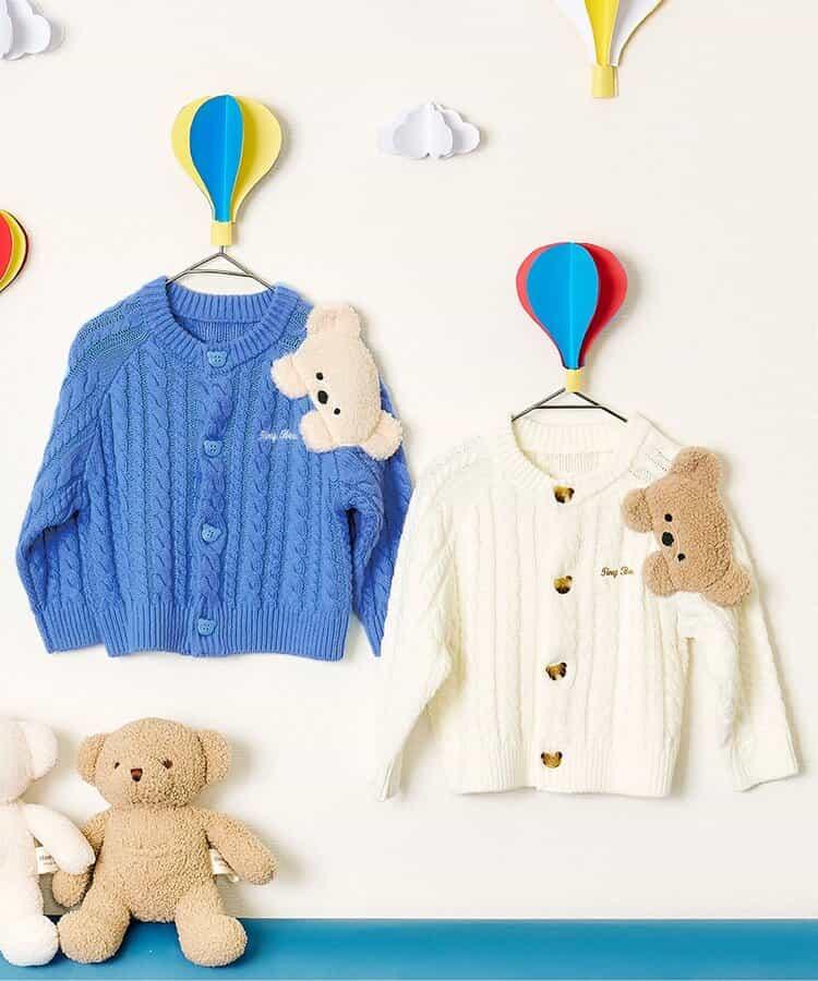tiny bear圖案開衫
