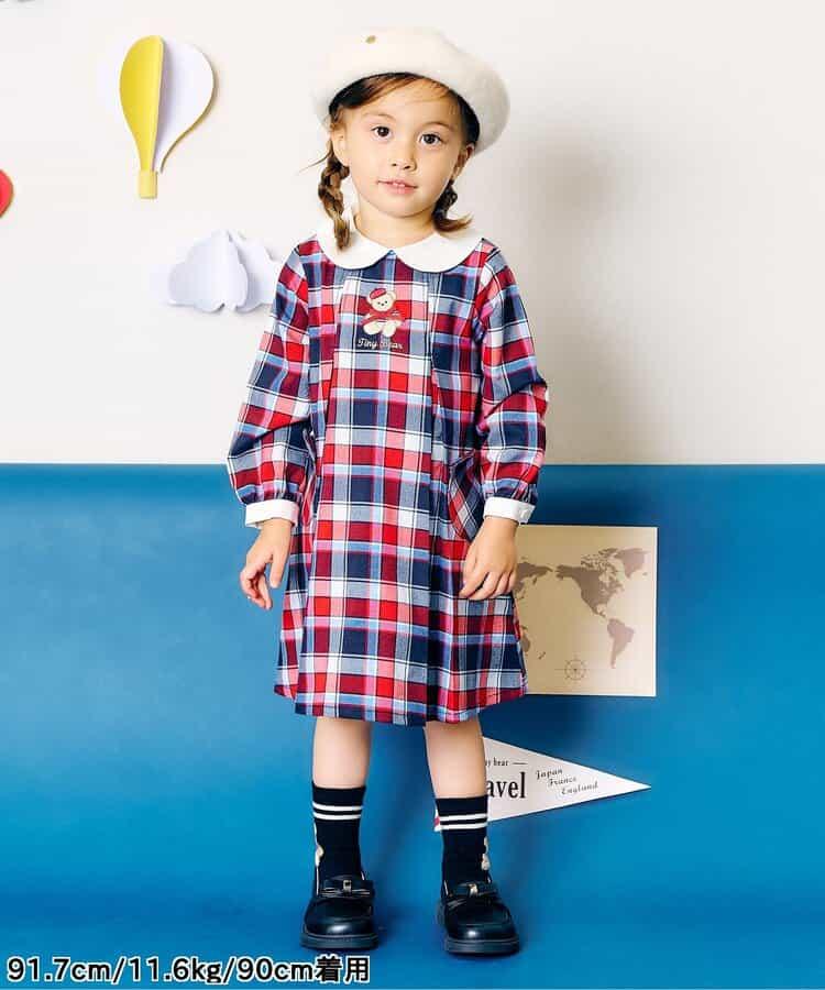tiny bear 條紋與格子連衣裙