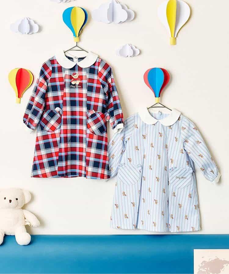 tiny bear 條紋與格子連衣裙