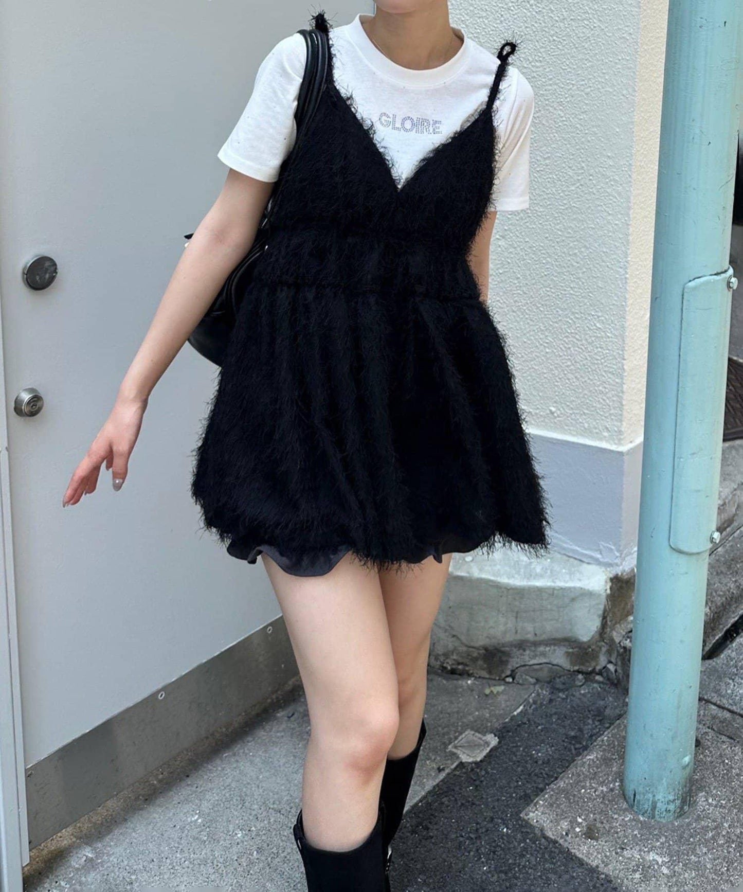 蓬鬆吊帶背心