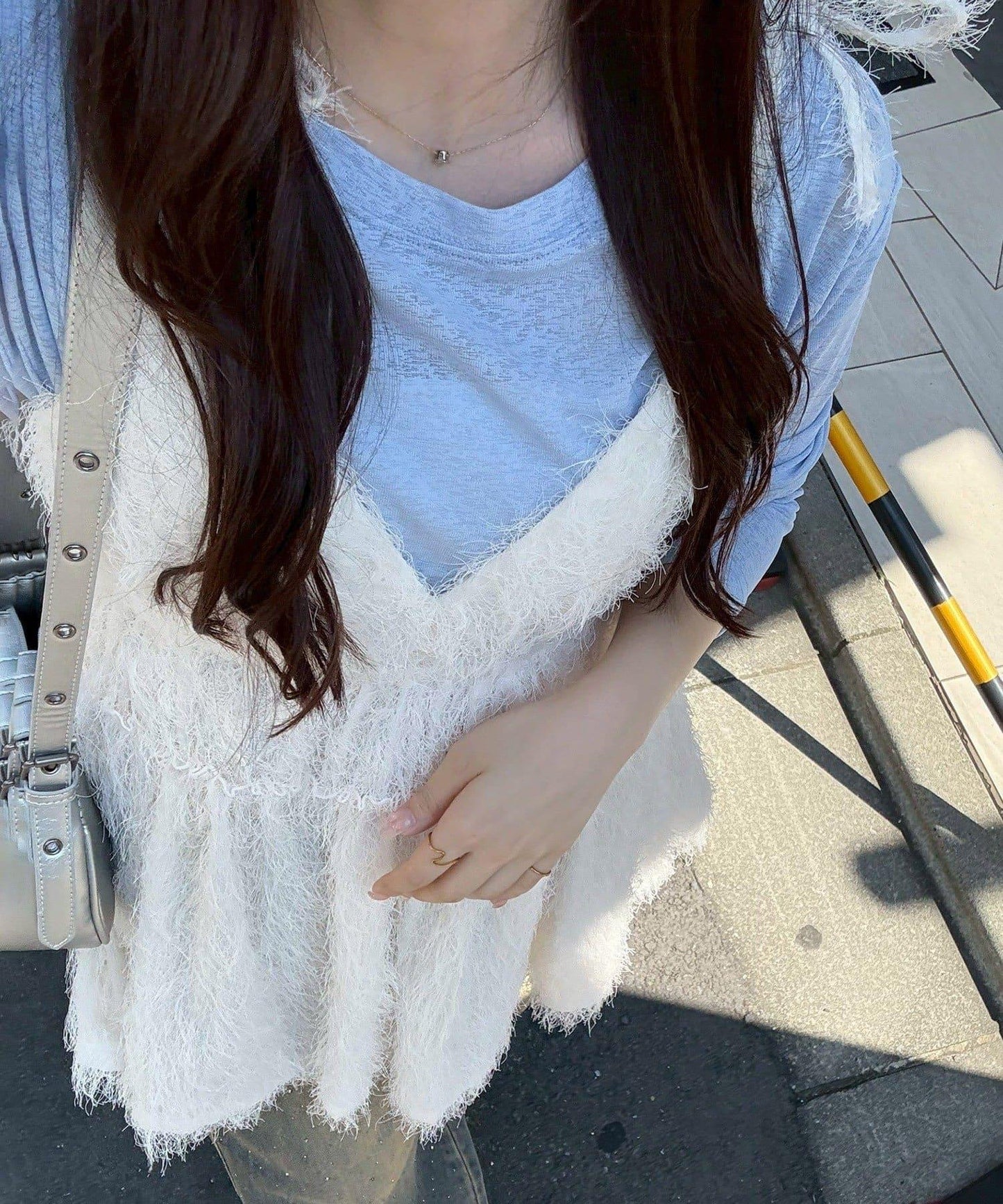 蓬鬆吊帶背心
